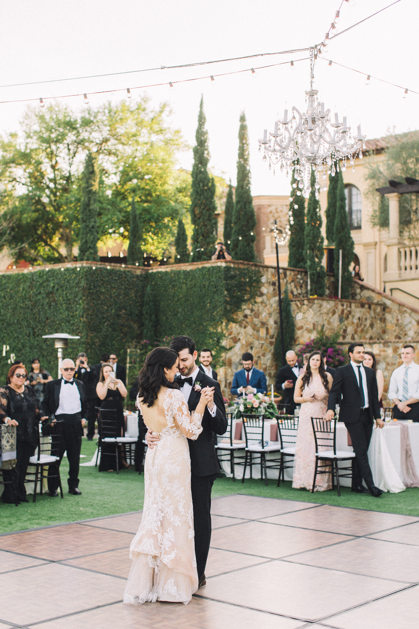 first dance bella collina luxury outdoor wedding